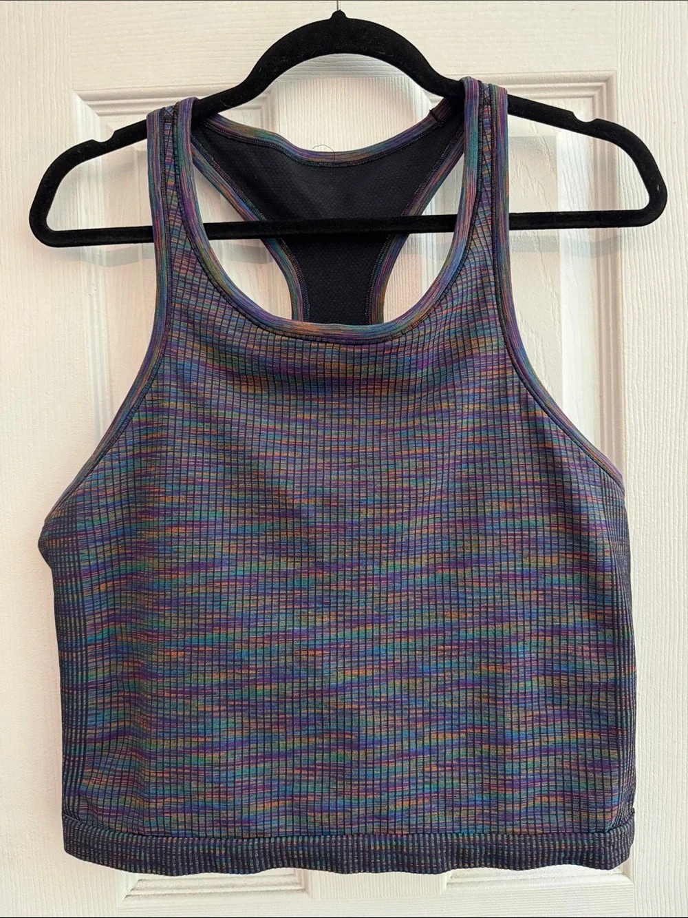 LULULEMON Ebb to Street Racerback Tank Multicolor Rainbow Size 14